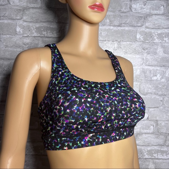 Lululemon Energy Bra Luxtreme NWT Size 4 Black Blue SMMI *Limited Edition* - Picture 13 of 14